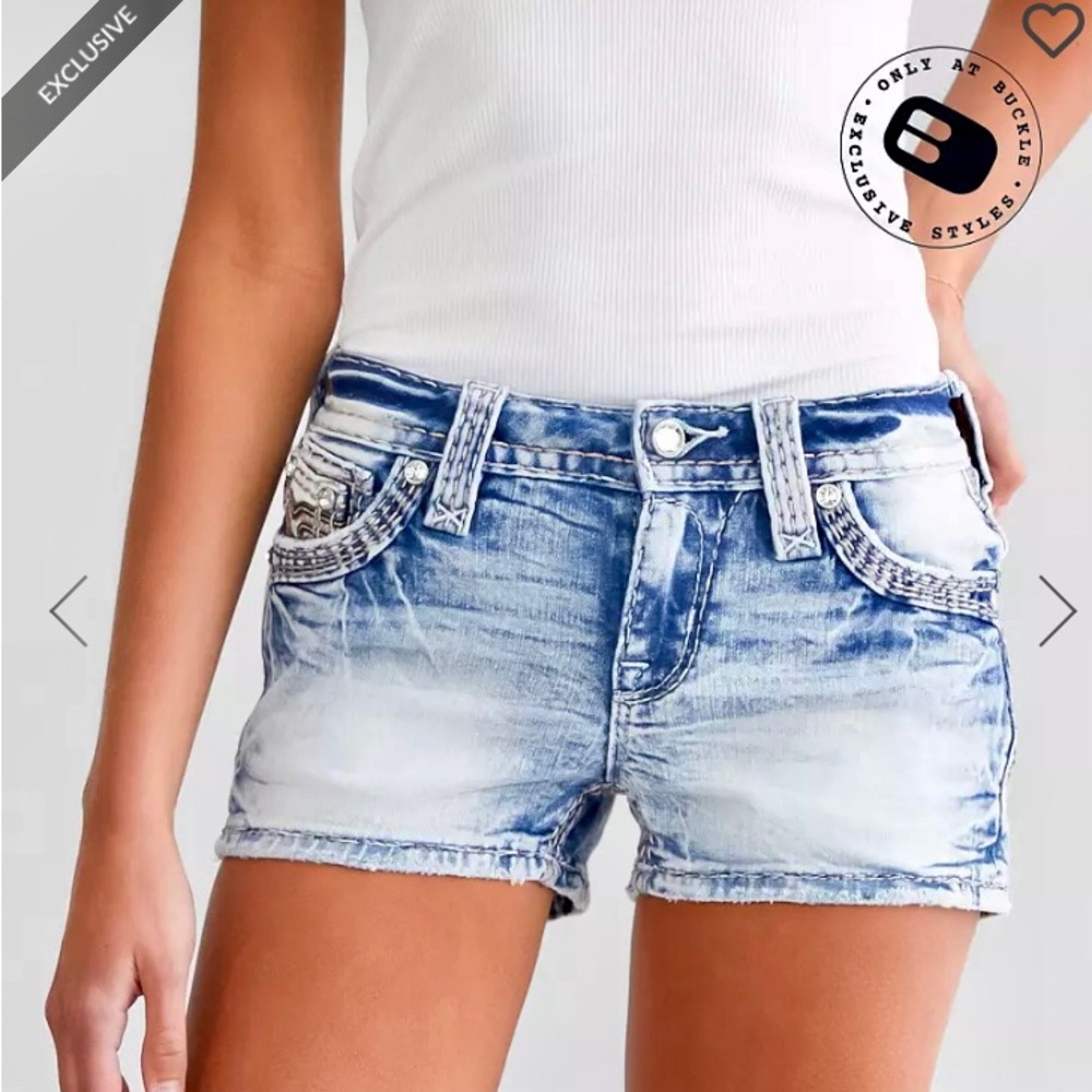 Rock Revival Phoebe Low Rise Stretch Jean Short Size 26